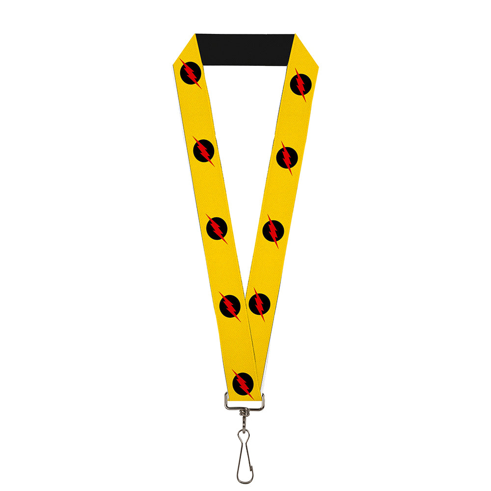 Lanyard - 1.0" - Reverse Flash Logo Golden Yellow Black Red