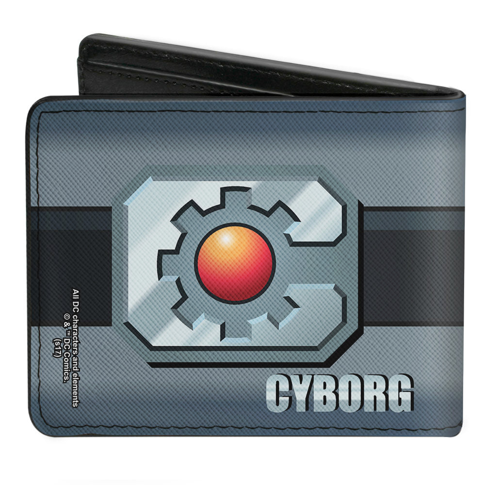 Bi-Fold Wallet - CYBORG Icon Stripe Grays Black Red