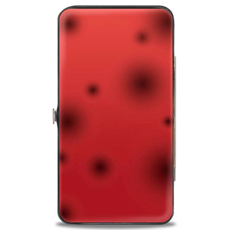 Hinged Wallet - Cruella de Vil Spotted Fur Pose + Spots Red Black