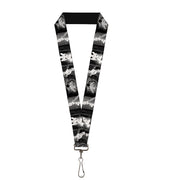 Lanyard - 1.0" - Tinker Bell Scenes Black White