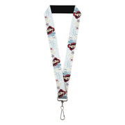 Lanyard - 1.0" - The Little Mermaid Ariel Castle Pose with Sea Life and Script Blues