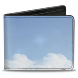 Bi-Fold Wallet - Up Flying Balloon House Vivid Clouds