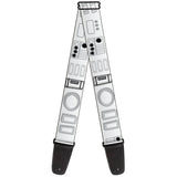 Guitar Strap - Star Wars Stormtroopers Utility Belt4 Bounding White Grays Black