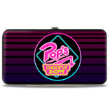 Hinged Wallet - Riverdale POP'S CHOCK'LIT SHOPPE Logo Stripes Black Pinks Blues