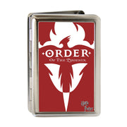 Business Card Holder - LARGE - Harry Potter ORDER OF THE PHOENIX Logo FCG Red White