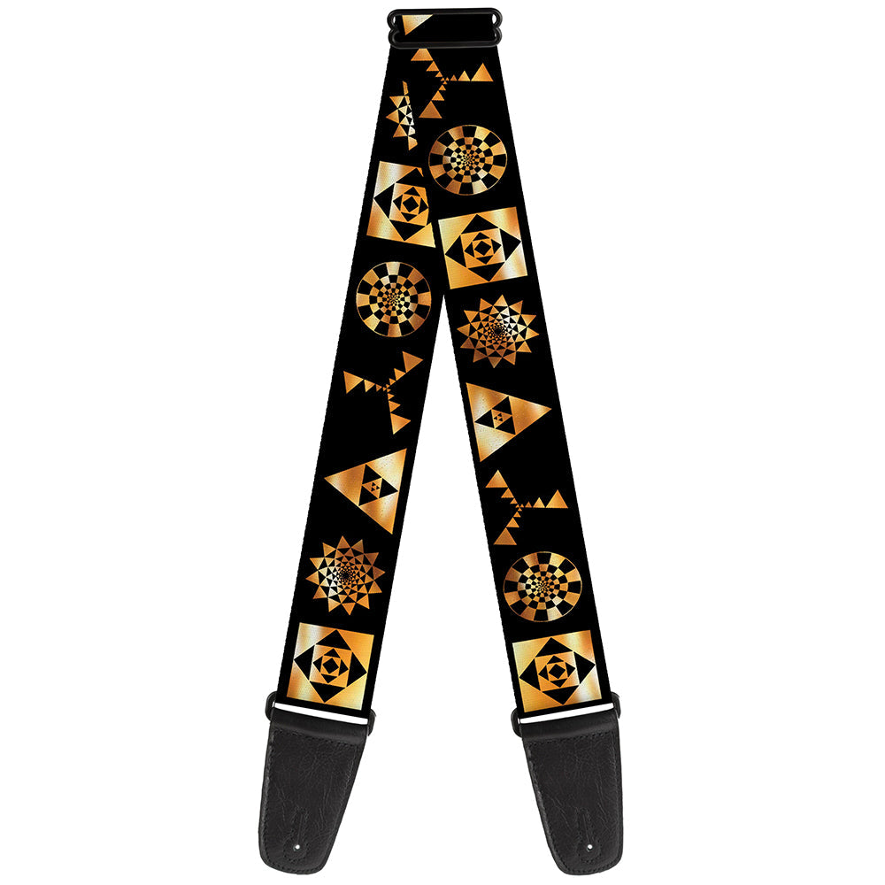 Guitar Strap - Fantastic Beasts and Where to Find Them Icons Scattered Black Golds