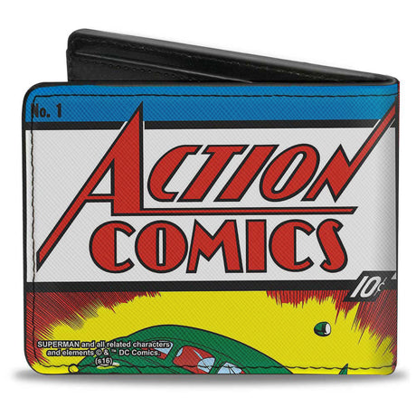 Bi-Fold Wallet - Classic ACTION COMICS Issue #1 Superman Lifting Car Cover Pose