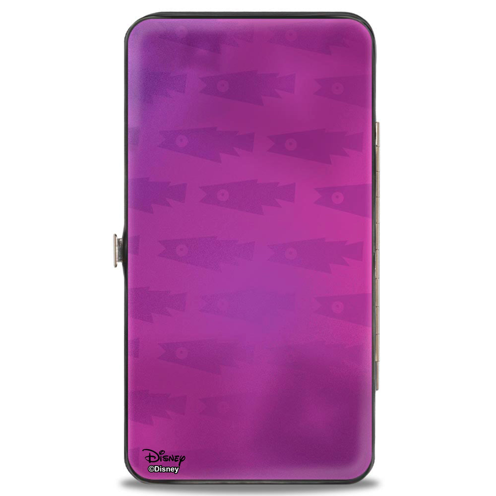 Hinged Wallet - YZMA Smiling Pose + Fish Icon Fuschias Yellows