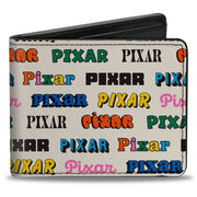 Bi-Fold Wallet - PIXAR Typography Collage White Multi Color