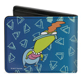 Bi-Fold Wallet - Rocko's Modern Life Bev Bighead 2-Poses Blues White