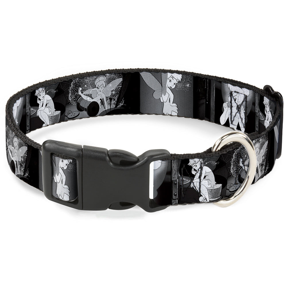 Plastic Clip Collar - Tinker Bell Scenes Black/White