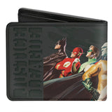 Bi-Fold Wallet - JUSTICE LEAGUE Justice #1 7-Superhero Variant Cover Pose Grays