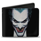 Bi-Fold Wallet - Joker Smiling + Batman Action Mythology Portraits Black