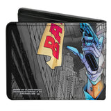 Bi-Fold Wallet - Joker Smiling Gun BANG Alley Pose CLOSE-UP