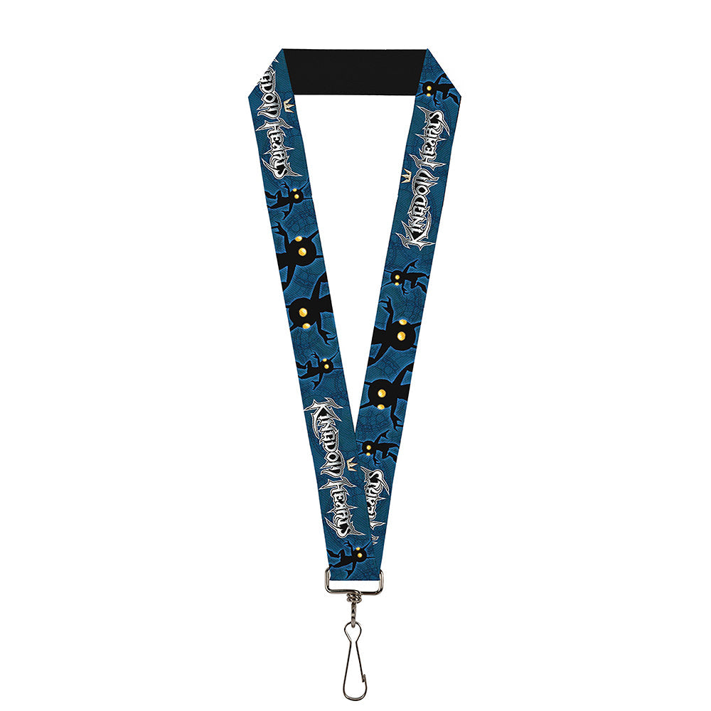 Lanyard - 1.0" - KINGDOM HEARTS Shadow Poses2 Navy Blue Black