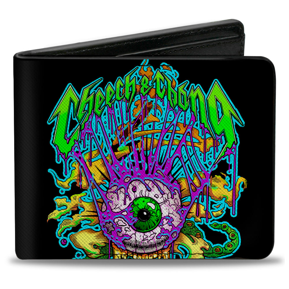 Bi-Fold Wallet - CHEECH & CHONG Earache My Eye Trip Black Multi Color