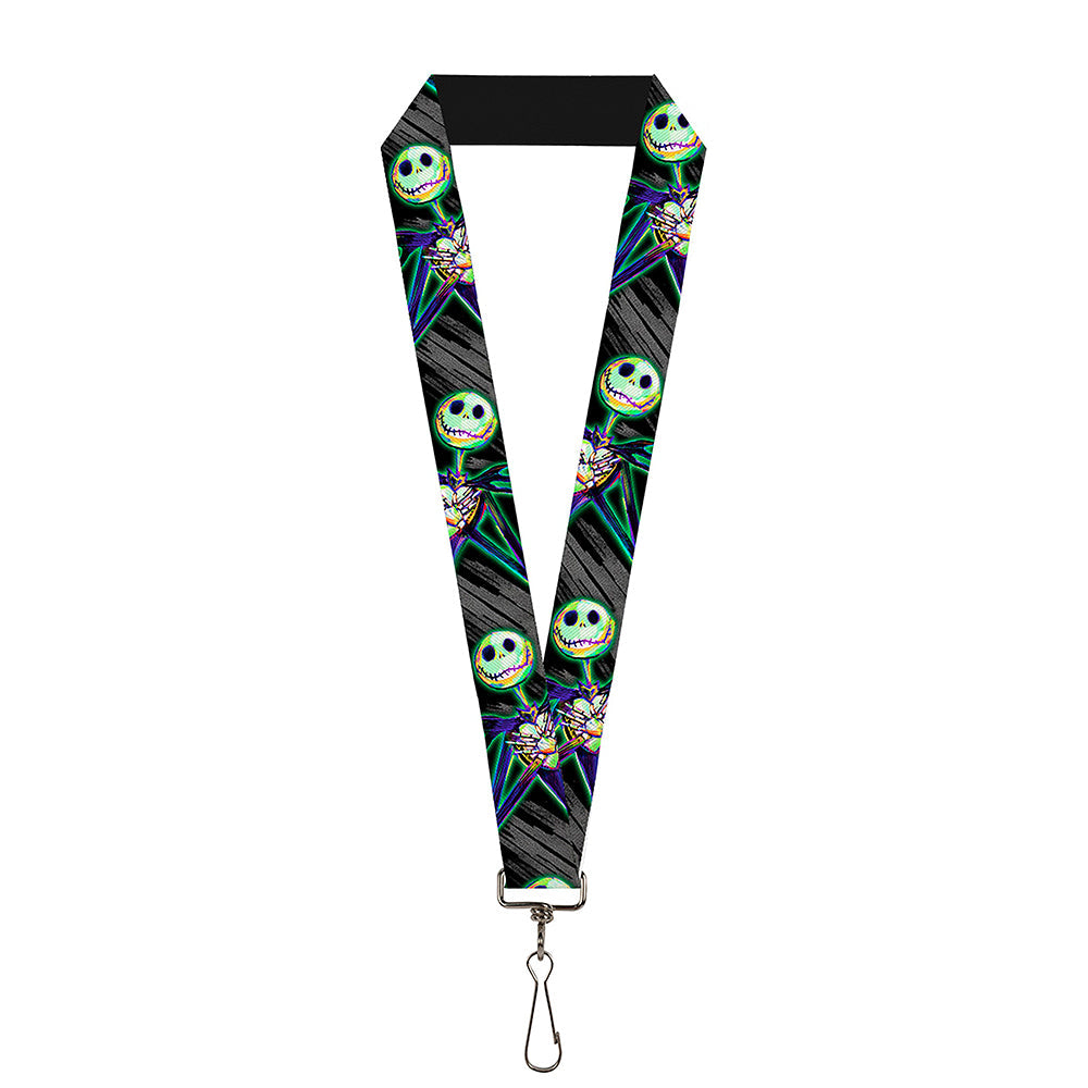 Lanyard - 1.0" - Jack Crossed Hands Pose Electric Glow