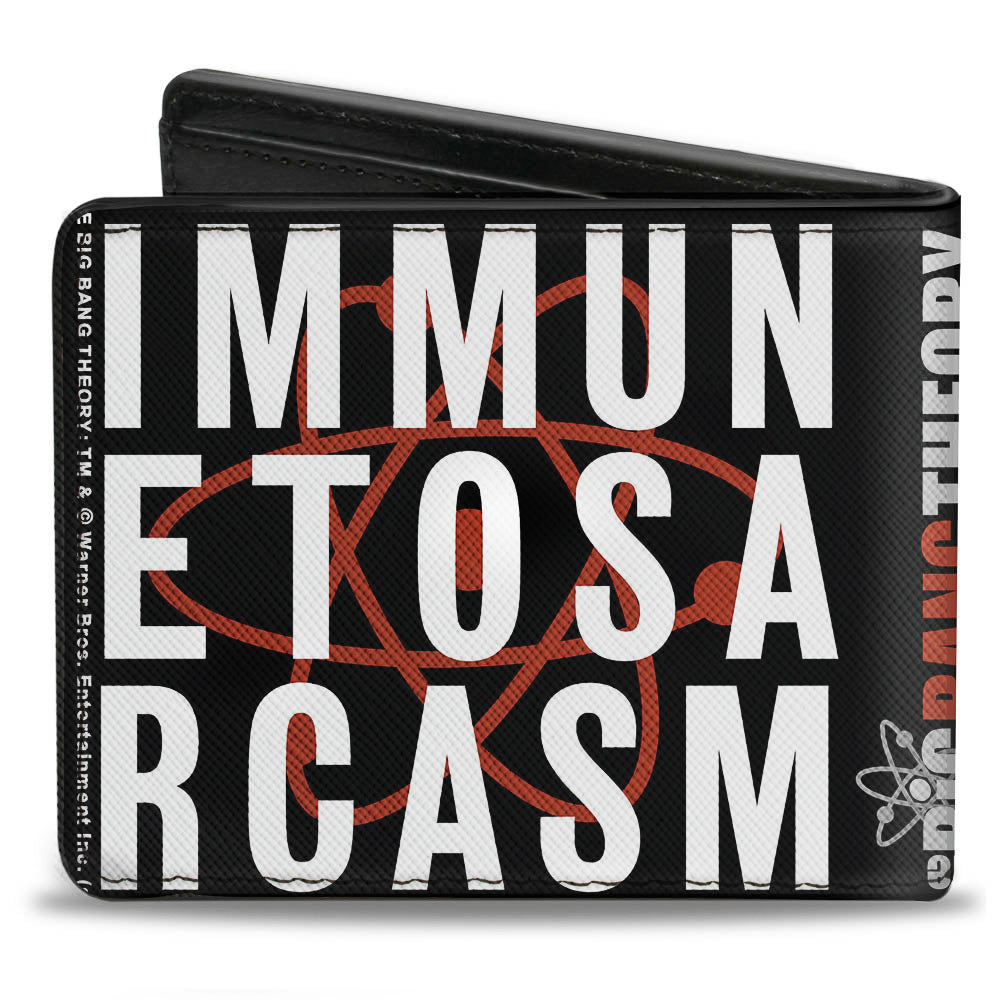 Bi-Fold Wallet - IMMUNE TO SARCASM Atom Black Red White