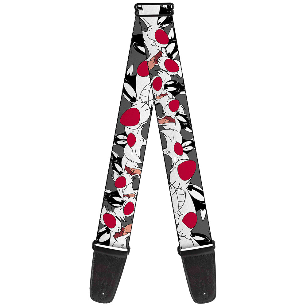 Guitar Strap - Sylvester the Cat Expressions Gray