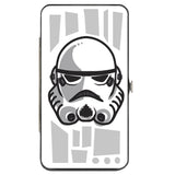 Hinged Wallet - Star Wars Stormtrooper Face + Parts2 White Grays Black