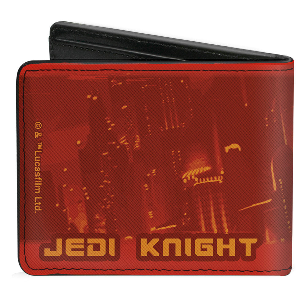 Bi-Fold Wallet - Star Wars The Clone Wars Ahsoka JEDI KNIGHT Action Pose Oranges