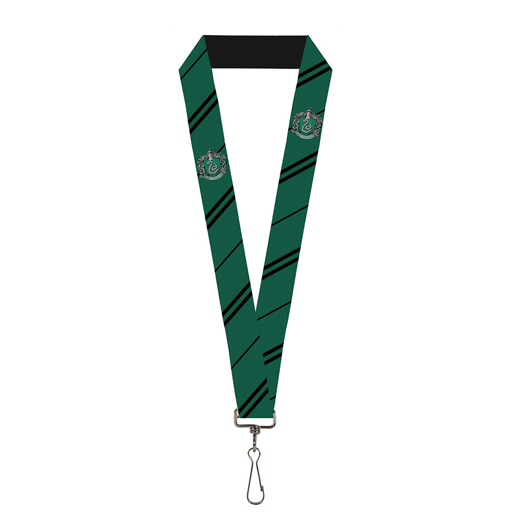 Lanyard - 1.0" - Slytherin Crest Stripe Green Black