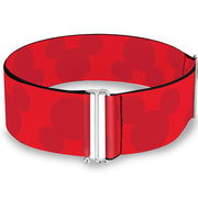 Cinch Waist Belt - Mickey Mouse Head Silhouette Flip Reds