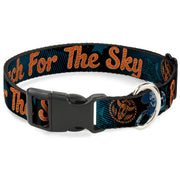 Plastic Clip Collar - Woody REACH FOR THE SKY Denim Blue Print