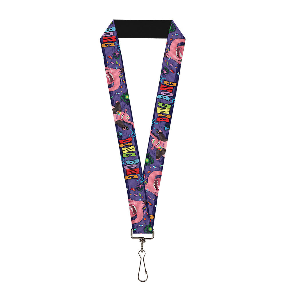 Lanyard - 1.0" - BING BONG Poses Candy Purples Multi Color