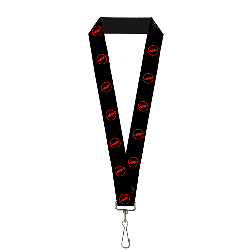 Lanyard - 1.0" - Reverse Flash Logo Black Red