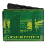 Bi-Fold Wallet - Star Wars The Clone Wars Yoda JEDI MASTER Action Pose Greens