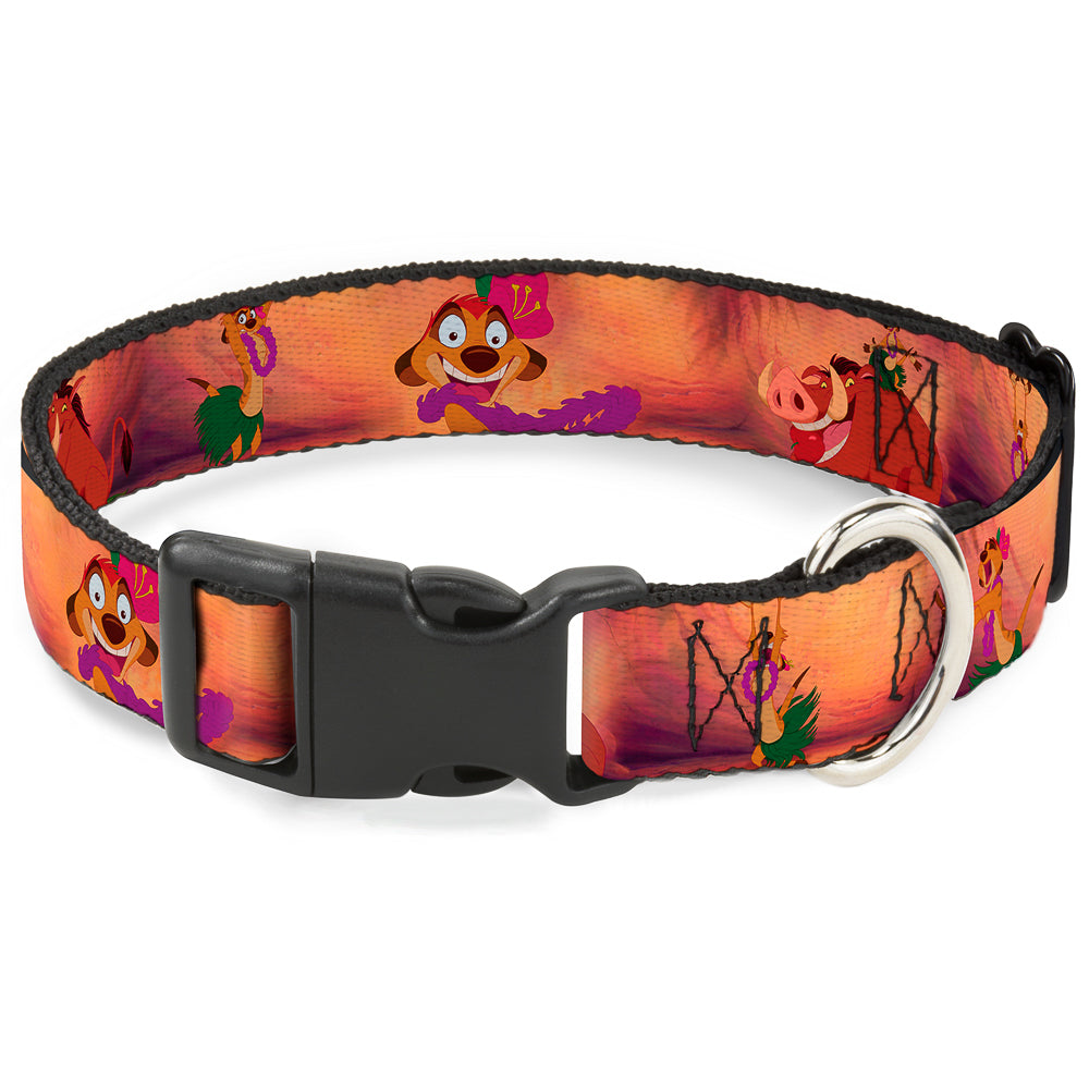 Plastic Clip Collar - Timon & Pumba The Hula Song Poses