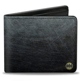 Bi-Fold Wallet - Bat Signal Corner Weathered Black Yellow Black