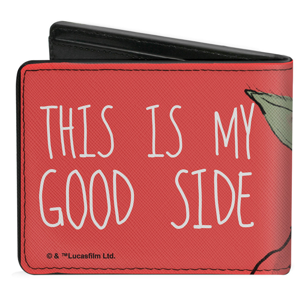 Bi-Fold Wallet - Star Wars The Child Sketch + THIS IS MY GOOD SIDE Red White