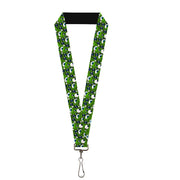 Lanyard - 1.0" - Monsters Inc Eye Collage Weathered Greens Blues