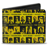 Bi-Fold Wallet - The Suicide Squad 2021 Character Caution Blocks Tape Yellows Black