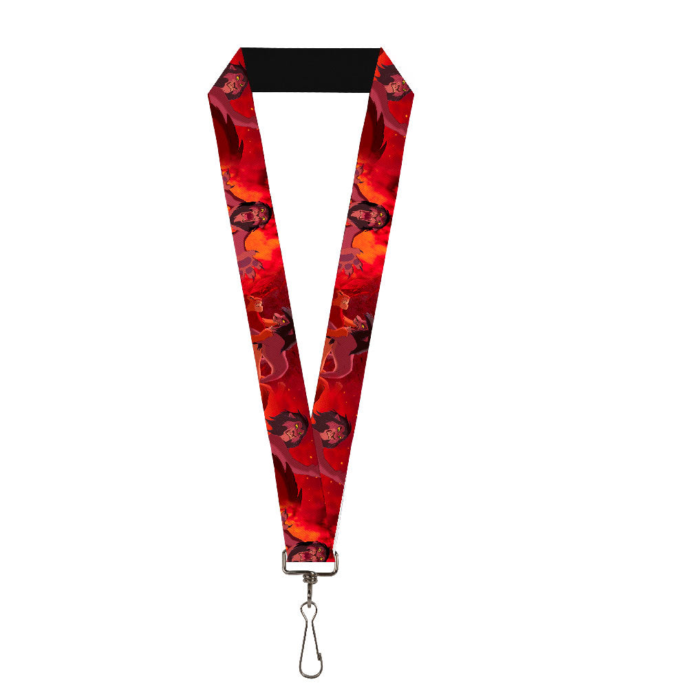 Lanyard - 1.0" - Simba Scar Battle Scene Fiery Red