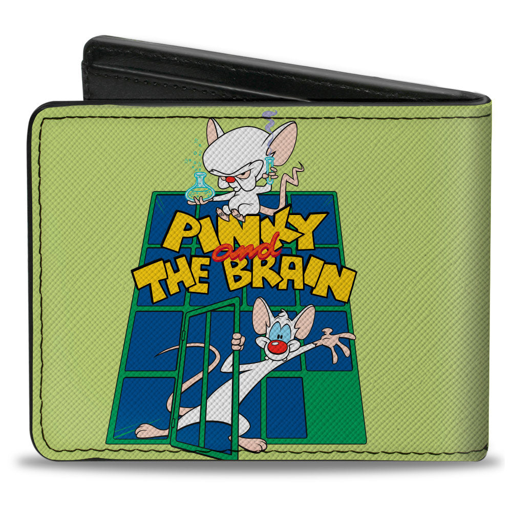 Bi-Fold Wallet - Animaniacs PINKY AND THE BRAIN Pose Greens Blue