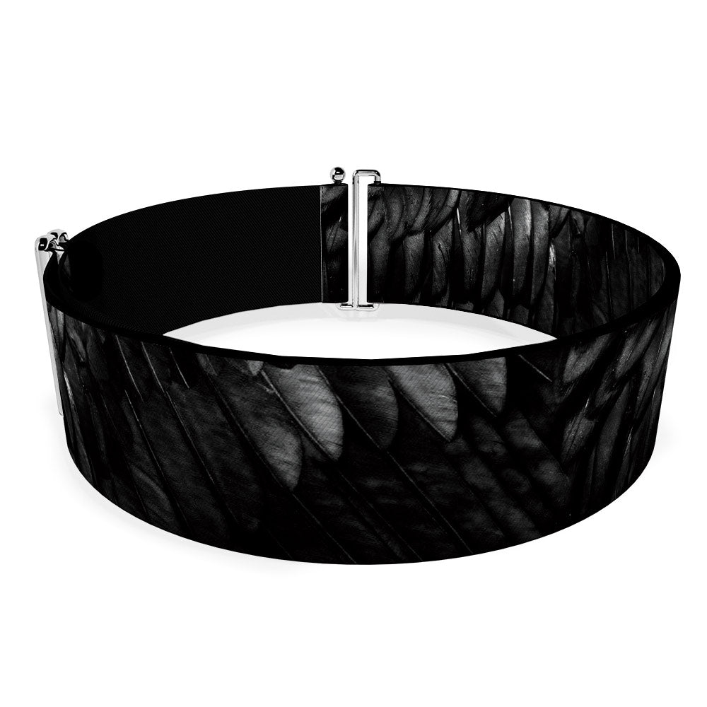 Cinch Waist Belt - Maleficent's Wing Feathers Bounding Black Grays