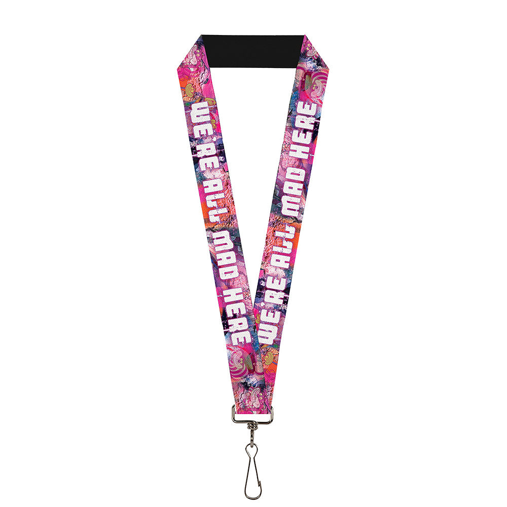 Lanyard - 1.0" - Transparent Cheshire Cat Poses WE'RE ALL MAD HERE