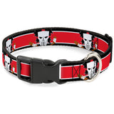 Plastic Clip Collar - Casey Jones Baseball & Hockey Stick CLOSE-UP Stripe Black/White/Red