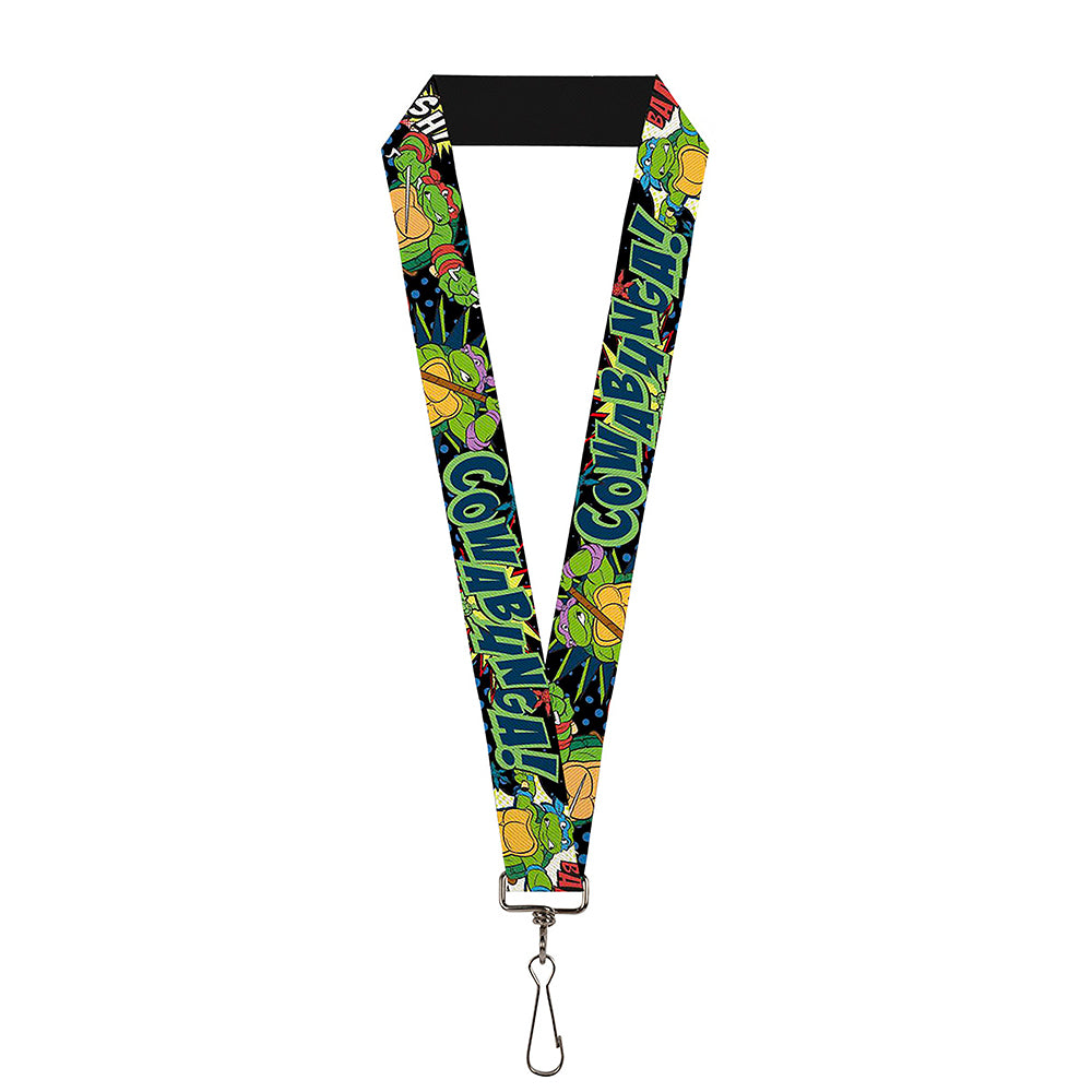 Lanyard - 1.0" - Classic Teenage Mutant Ninja Turtles Turtles Pose12 COWABUNGA! Pop Art