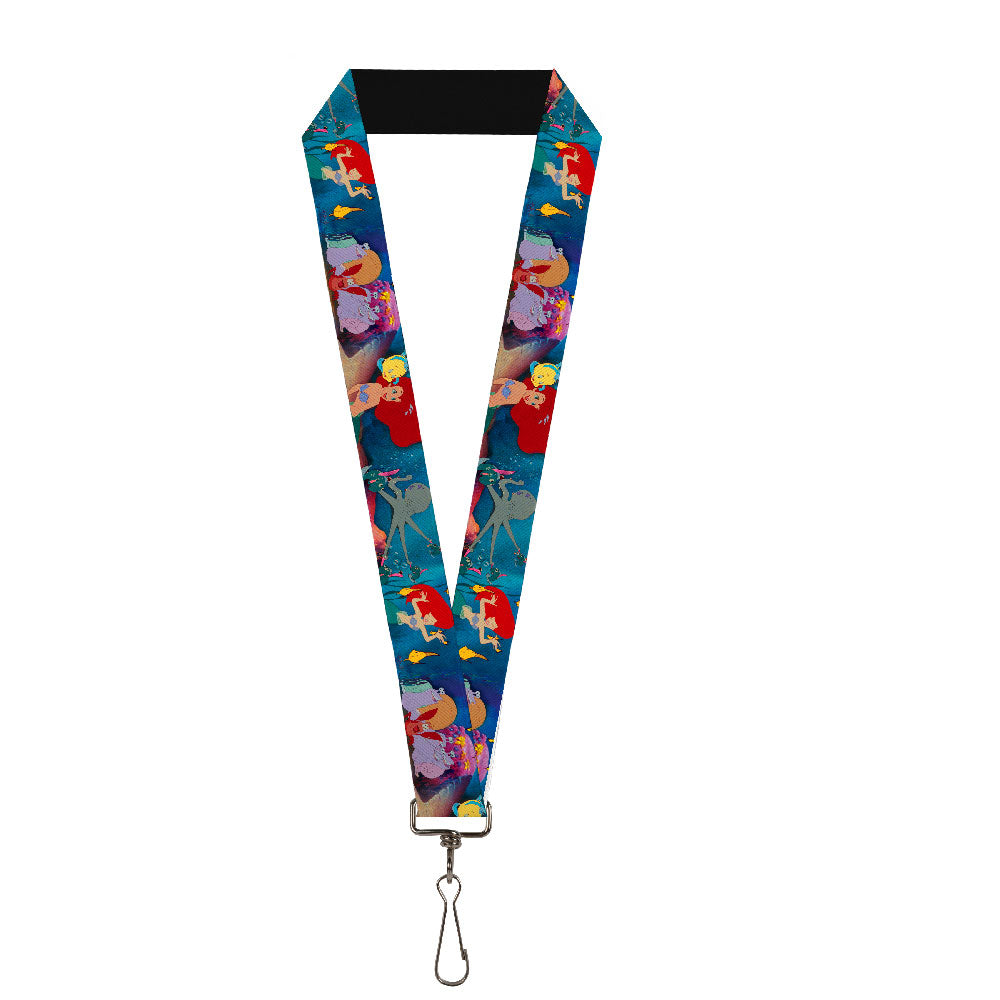 Lanyard - 1.0" - The Little Mermaid Under the Sea Scenes2-Octopus Snails