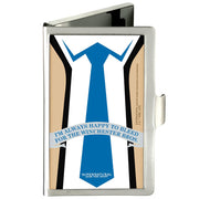 Business Card Holder - SMALL - Supernatural Castiel Tie ALWAYS HAPPY TO BLEED Quote FCG