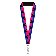 Lanyard - 1.0" - Mickey Mouse Ears Icon Bisexual Pride Flag