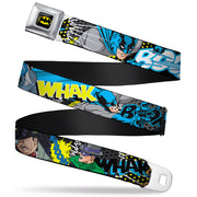 Batman Full Color Black Yellow Seatbelt Belt - Batman & Villains1 Webbing