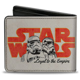 Bi-Fold Wallet - STAR WARS Stormtroopers Pose LOYAL TO THE EMPIRE Ivory Reds Black