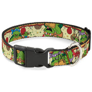 Plastic Clip Collar - Classic TMNT Turtle Pizza