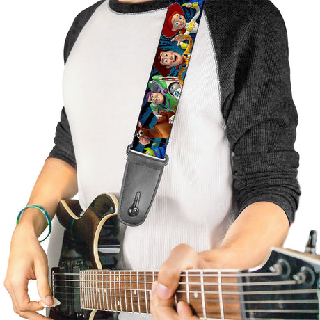 Guitar Strap - Toy Story Characters Running2 Denim Rays