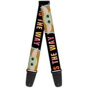 Guitar Strap - Star Wars The Child Chibi Pod Pose THIS IS THE WAY Black Multi Color